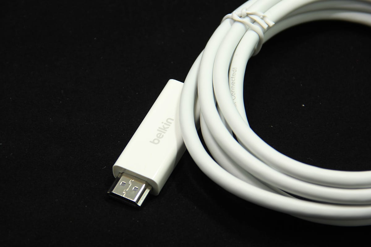 Belkin MAC迷你mini DP to HDMI 高清4K连接线3D 2米 4米F2CD077 Belkin 4K Mini DisplayPort to HDMI 适用于苹果 surface pro等