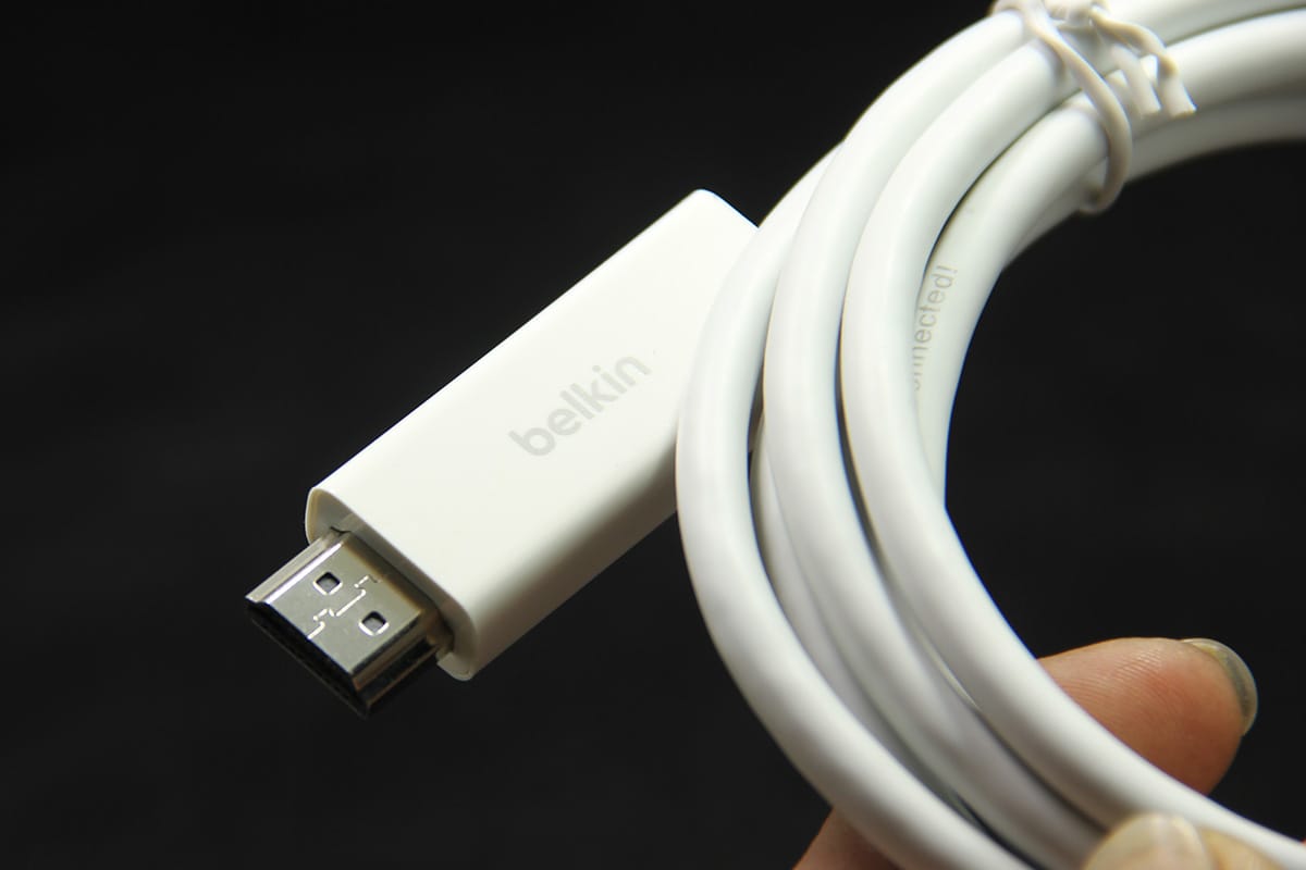 Belkin MAC迷你mini DP to HDMI 高清4K连接线3D 2米 4米F2CD077 Belkin 4K Mini DisplayPort to HDMI 适用于苹果 surface pro等