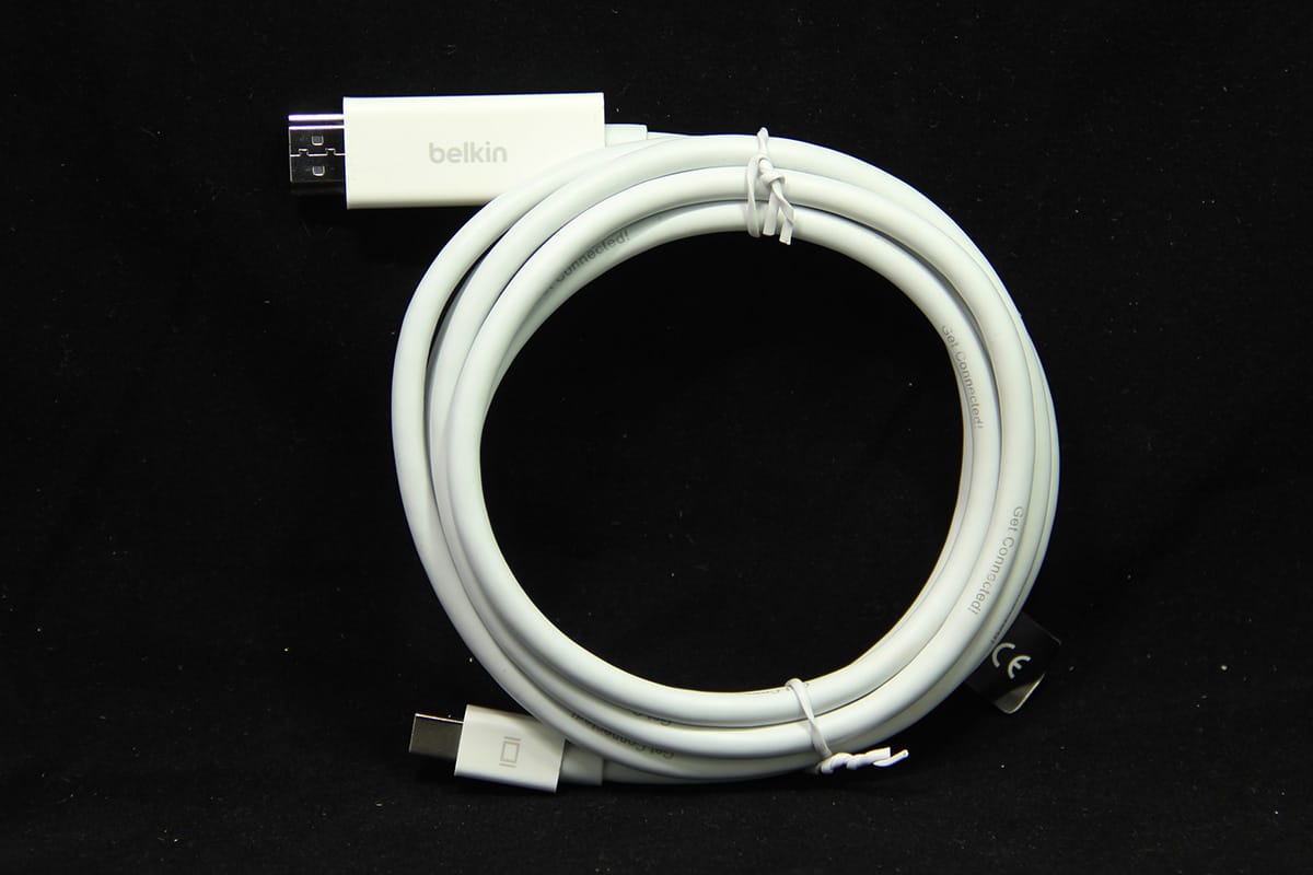 Belkin MAC迷你mini DP to HDMI 高清4K连接线3D 2米 4米F2CD077 Belkin 4K Mini DisplayPort to HDMI 适用于苹果 surface pro等