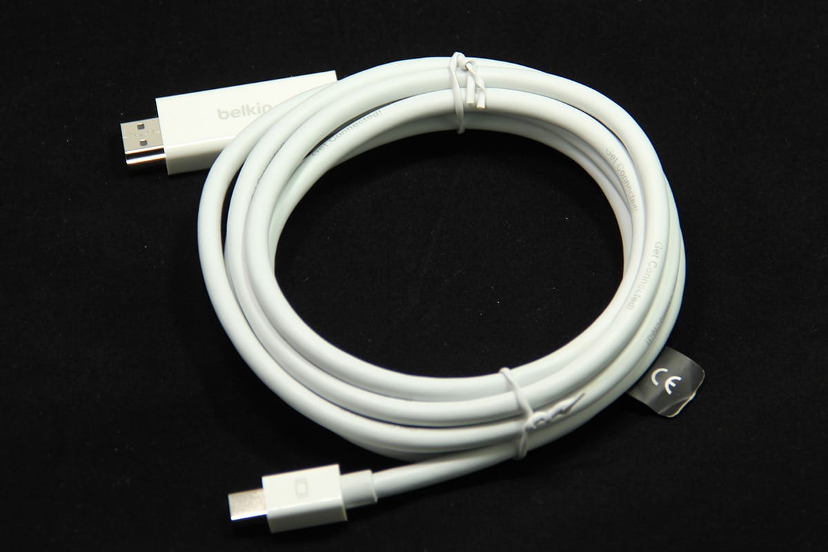 Belkin MAC迷你mini DP to HDMI 高清4K连接线3D 2米 4米F2CD077 Belkin 4K Mini DisplayPort to HDMI 适用于苹果 surface pro等