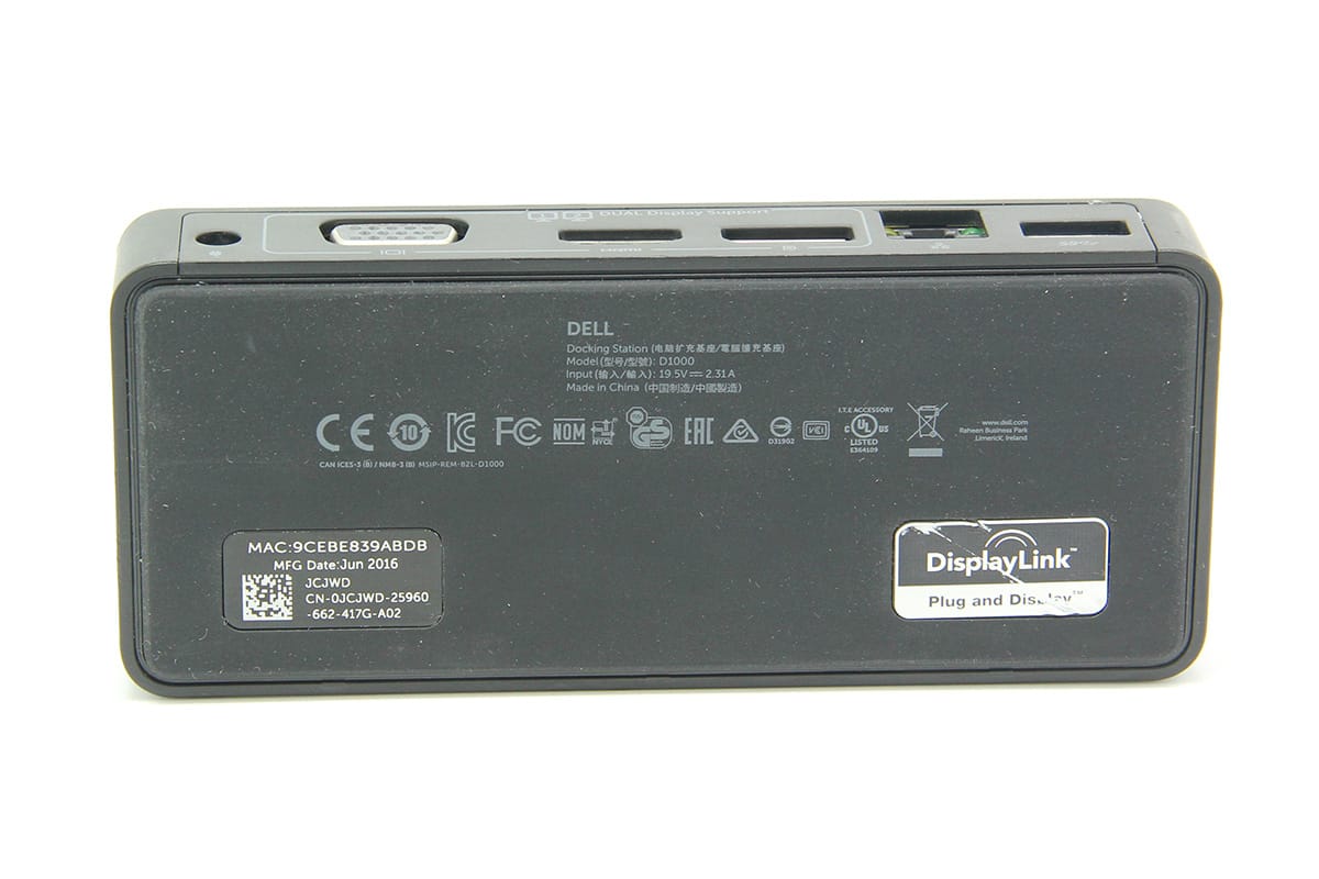 Dell D1000 通用suface pro 台式 双视频USB3.0坞站 vga 扩展坞平板笔记本外接多屏炒股显示器外置网卡声卡显卡USB3.0集线器