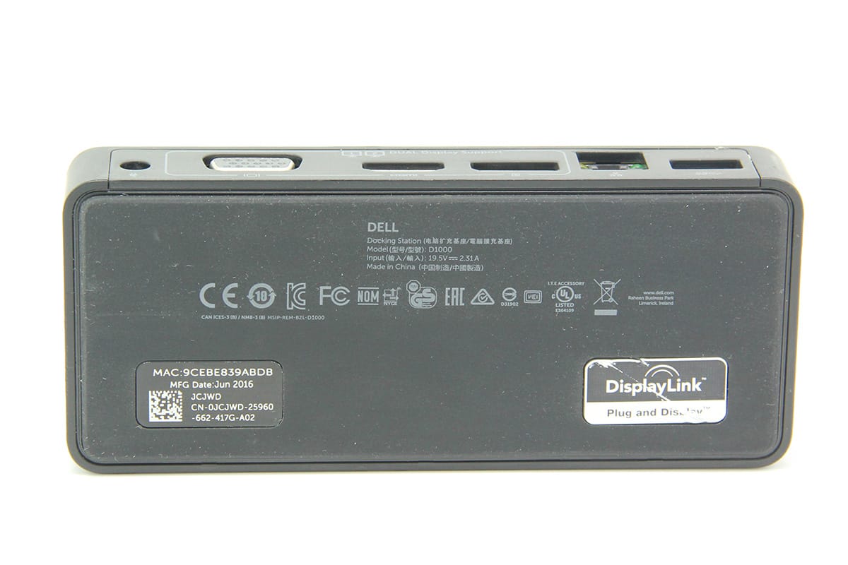 Dell D1000 通用suface pro 台式 双视频USB3.0坞站 vga 扩展坞平板笔记本外接多屏炒股显示器外置网卡声卡显卡USB3.0集线器