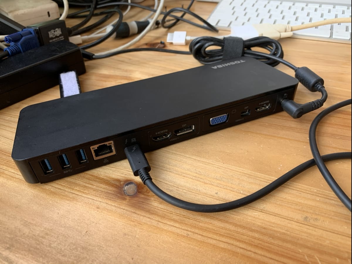 东芝 PA5281U-1PRP 扩展坞yoshiba 40G thunderbolt 3 dock 45瓦pd协议快充 外接多屏