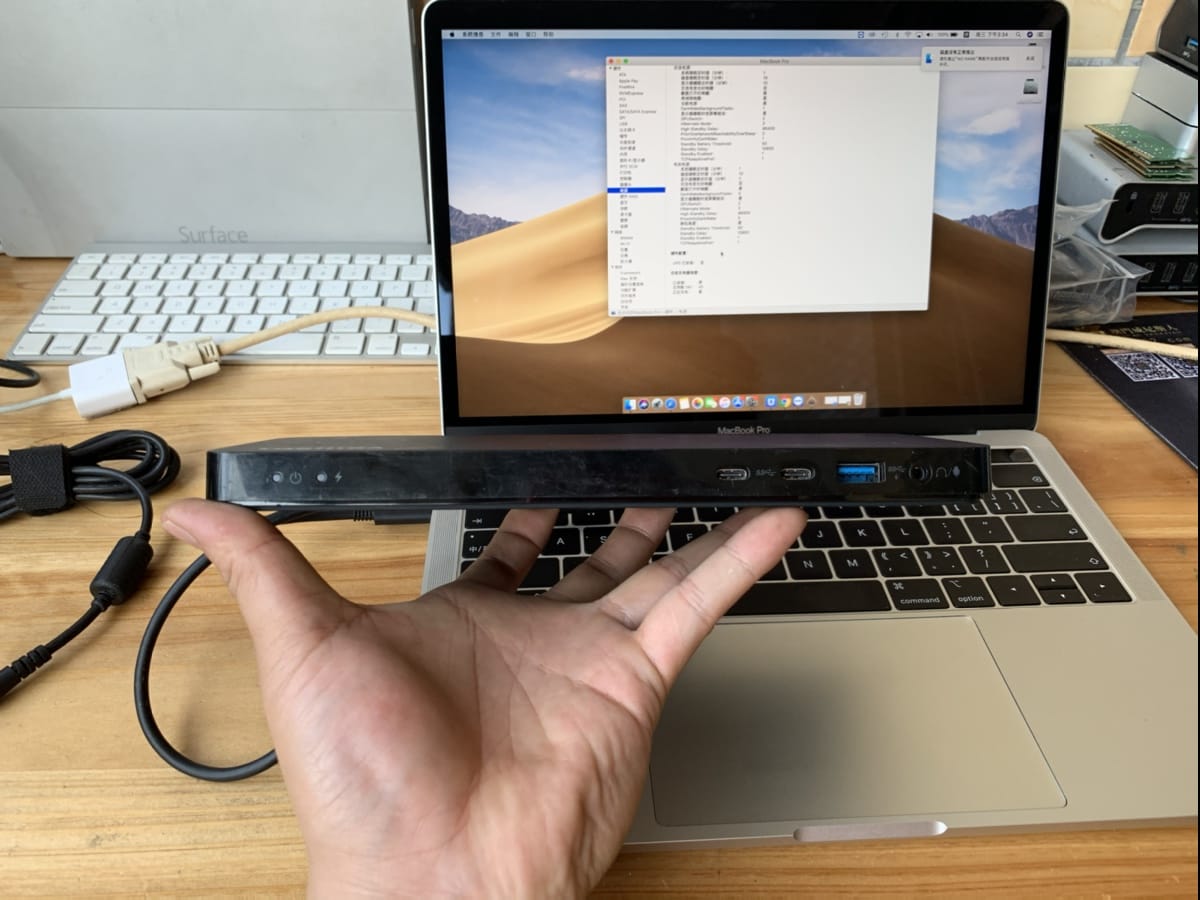 东芝 PA5281U-1PRP 扩展坞yoshiba 40G thunderbolt 3 dock 45瓦pd协议快充 外接多屏