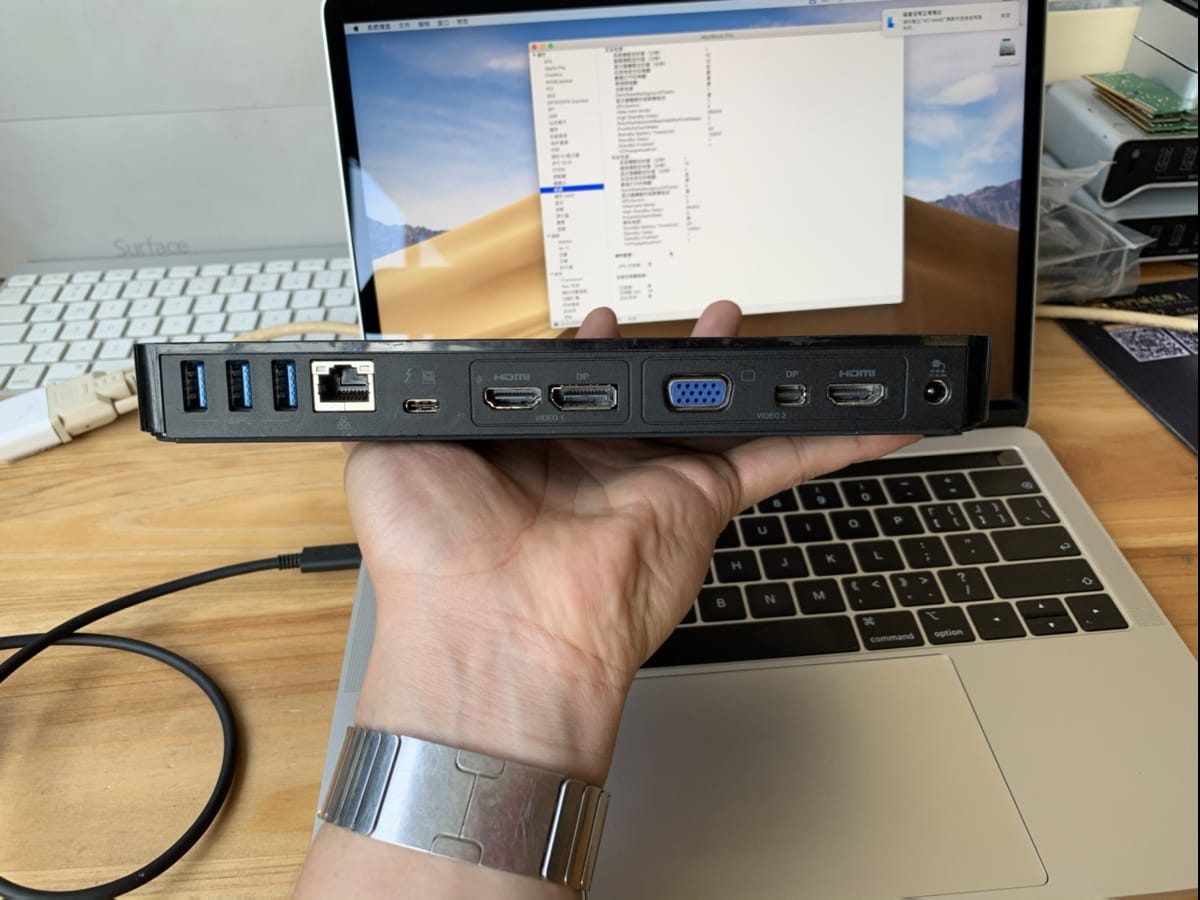 东芝 PA5281U-1PRP 扩展坞yoshiba 40G thunderbolt 3 dock 45瓦pd协议快充 外接多屏