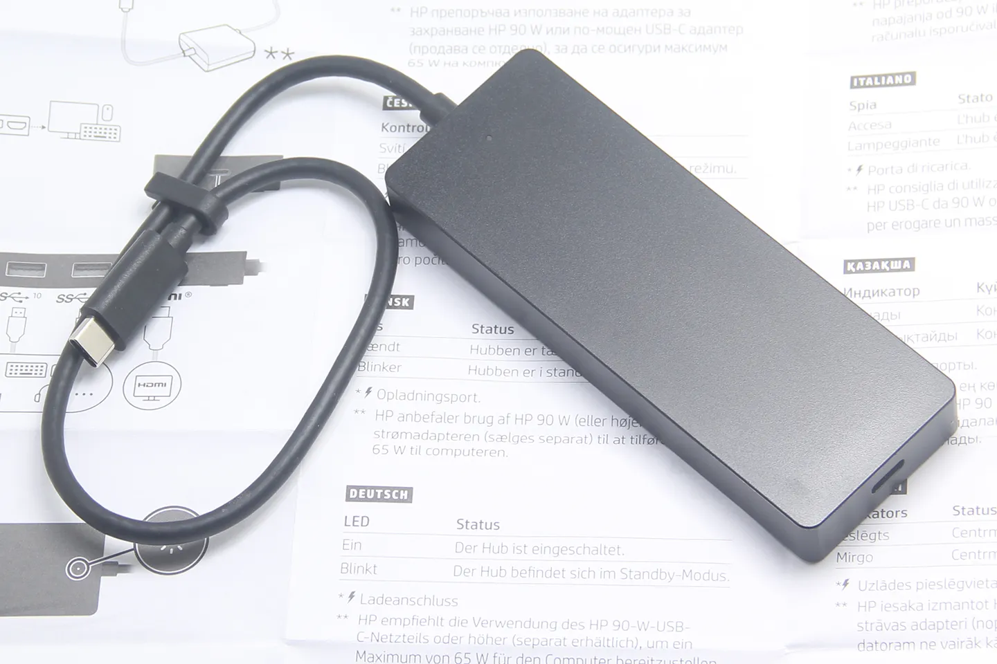 便携式惠普HP USB-C Travel Hub G3扩展坞10G HDMI2.0 4k60hz支持全功能C手机平板笔记本