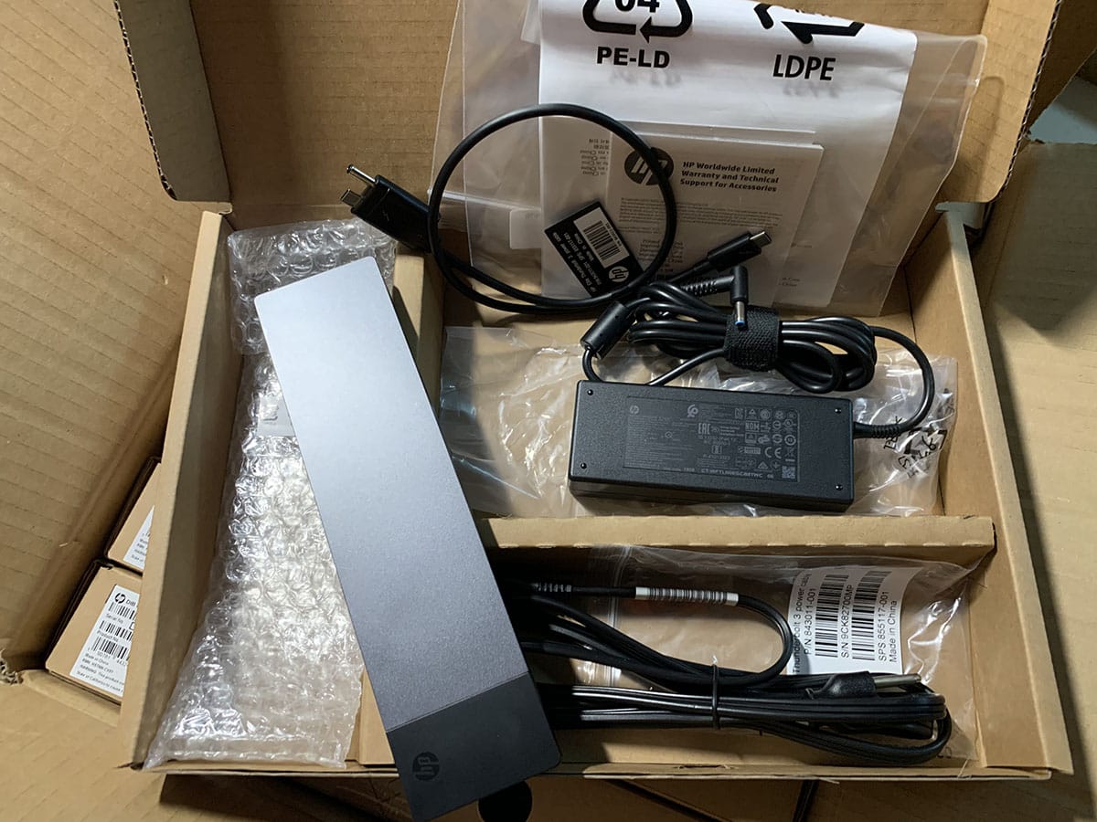 全新 HP Elite zbook hstnn-cx01 90瓦雷电3扩展坞 thinderbolt3 dock 支持win所有雷电3 雷电4接口的电脑 Mac上外接双4k 60hz 输出60瓦PD供电