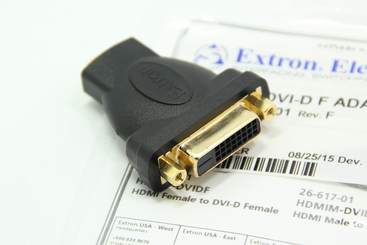 全新原装 爱思创 HDMI母转DVI-D母 镀金 extron 双面母口转接头 26-618-01