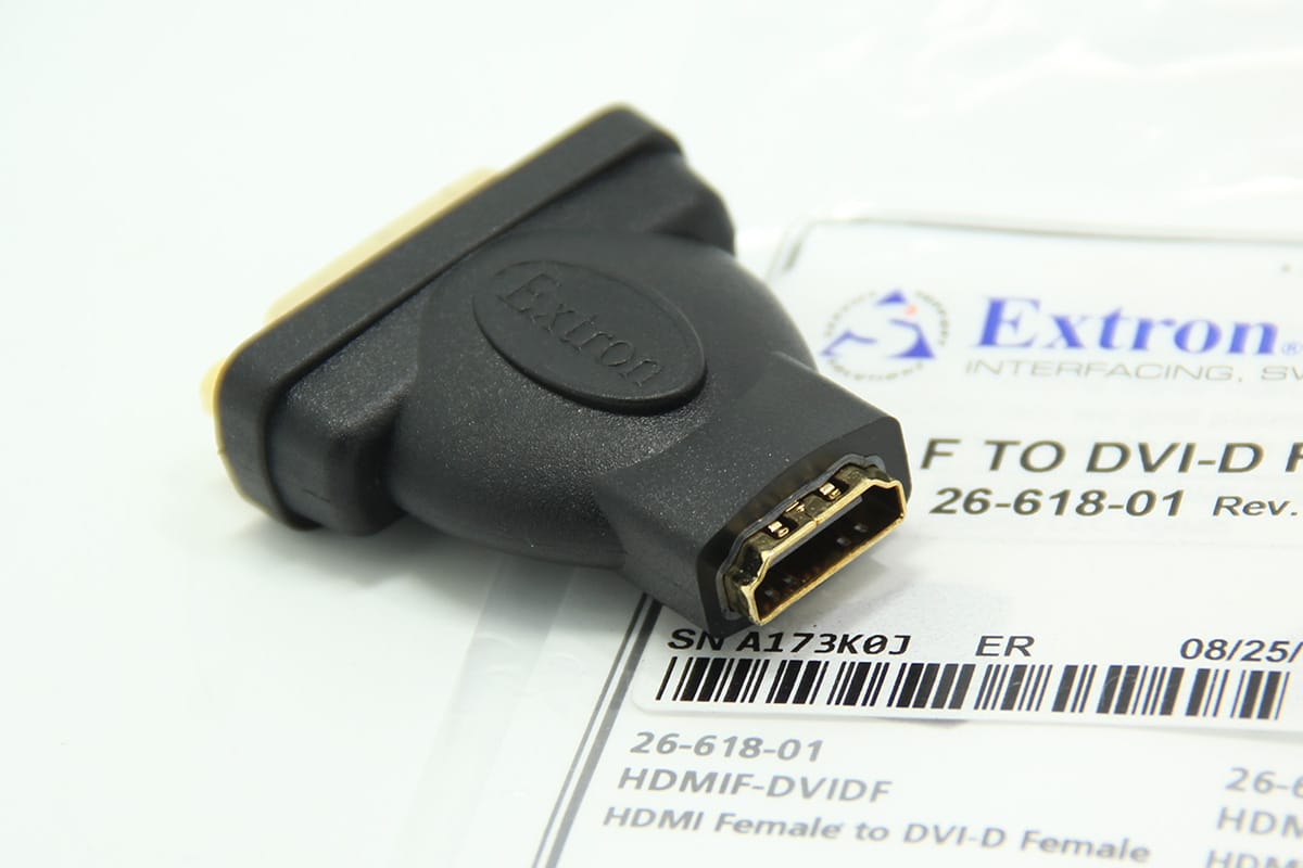 全新原装 爱思创 HDMI母转DVI-D母 镀金 extron 双面母口转接头 26-618-01