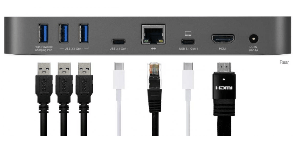 原装 OWC owctcdock11psg owctcdk 10pmdsg （mdp） USB-C type-c扩展坞dock macbook pro thinkpad 反向60瓦充电 转接10端口 sd卡等