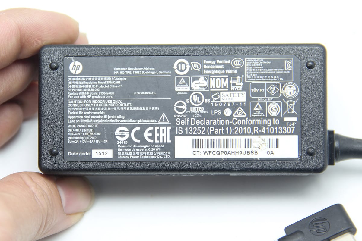 原装45W惠普幽灵HP spectre 13 Elite x2 1012 TYPE-C电源适配器 TPN-CA01 原装45W惠普幽灵HP spectre 13 Elite x2 1012 TYPE-C电源适配器 TPN-CA01