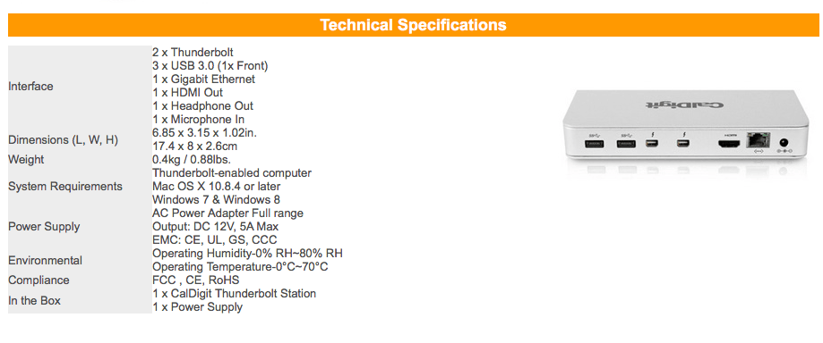 原装CalDigit cts-us-60 thunderbolt雷电2扩展坞dock 适用于苹果Macbook pro外接USB3.0 HDMI显示器 原装CalDigit cts-us-60 thunderbolt雷电2扩展坞dock 适用于苹果Macbook pro外接USB3.0 HDMI显示器
