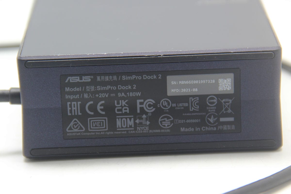 原装华硕 ASUS SimPro dock2 雷电3扩展坞 120瓦PD供电 笔记本电脑外扩接口显示器USB 智能卡