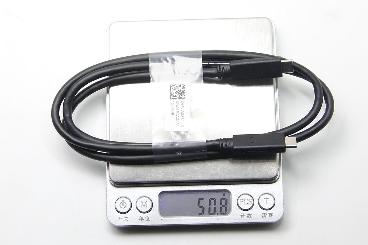 原装戴尔100瓦type-C线USB-C数据线5A电流10G传输4k视频传输1.8米 PD充电线 C口显示器连接线