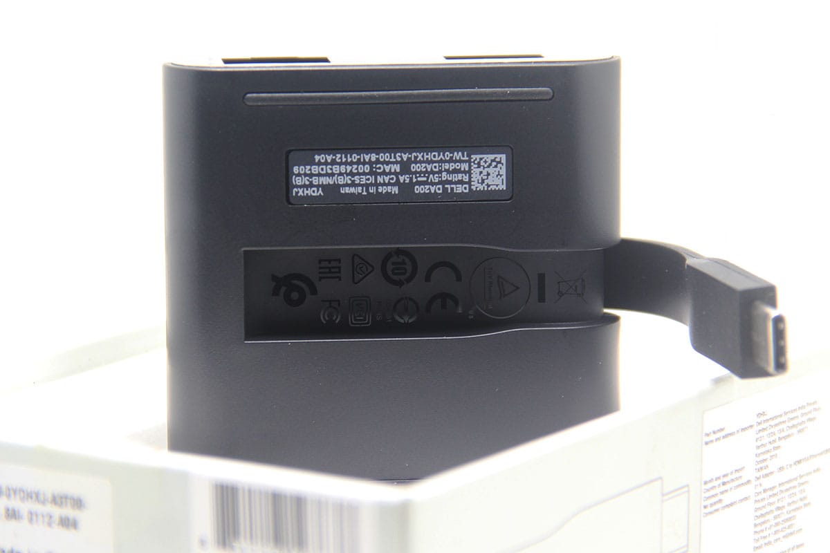 原装戴尔DA200 0YDHXJ  USB-C全功能C便携式扩展坞千兆网卡USB3.0接口HDMI