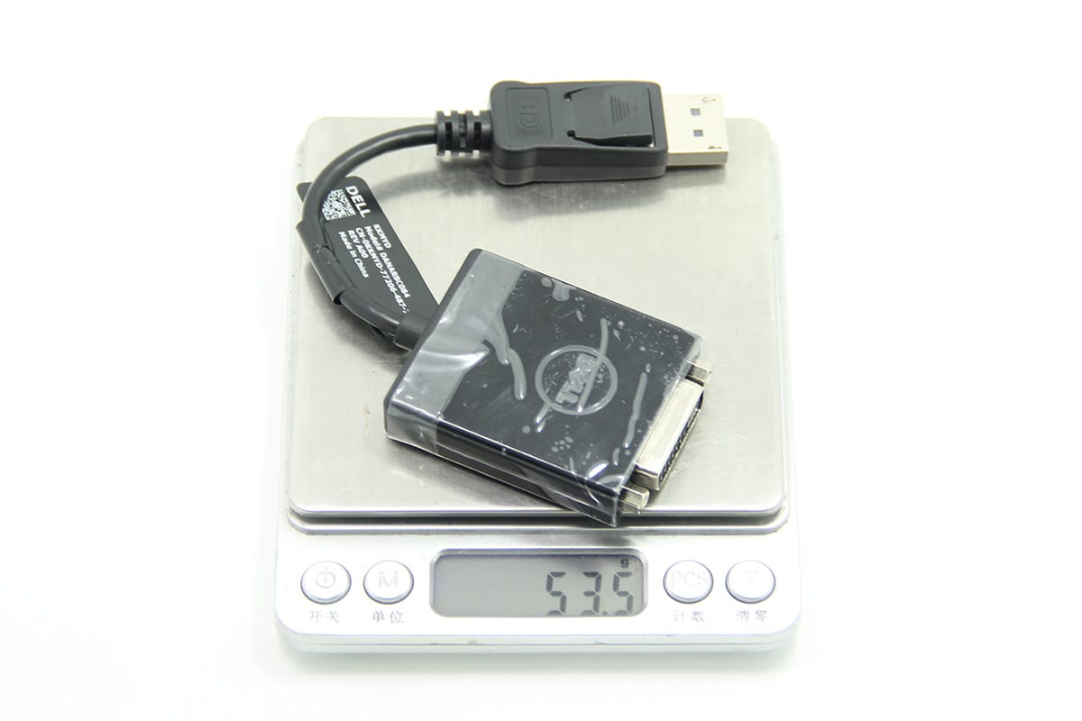 原装戴尔新款DP转DVI视频转接线 DP/N0KKMYD电脑连接线显示器 原装戴尔新款DP转DVI视频转接线 DP/N0KKMYD电脑连接线显示器