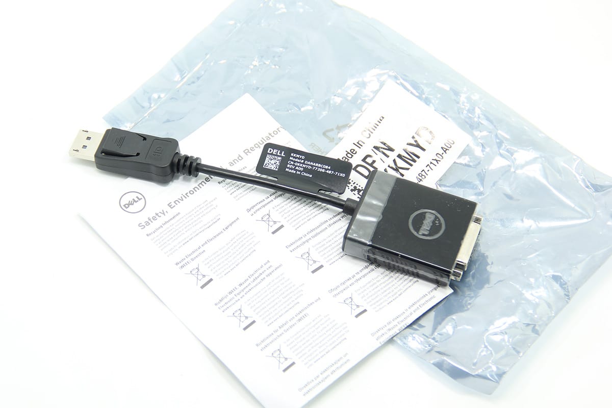 原装戴尔新款DP转DVI视频转接线 DP/N0KKMYD电脑连接线显示器 原装戴尔新款DP转DVI视频转接线 DP/N0KKMYD电脑连接线显示器