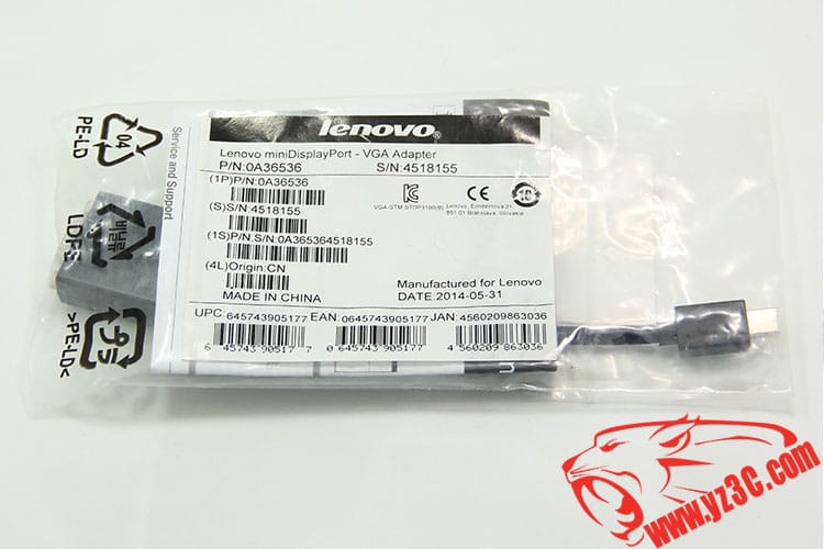 原装联想ThinkPad通用主动式迷你DP转VGA视频转接线接投影高清线 原装联想ThinkPad通用主动式迷你DP转VGA视频转接线接投影高清线