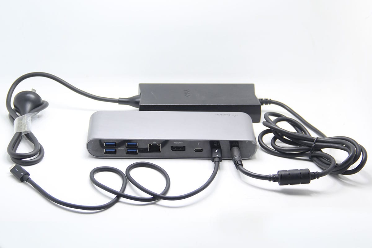 原装贝尔金belkin 雷电3扩展坞支持双4k 60hz 85瓦PD供电 F4U097 8K USB gen2