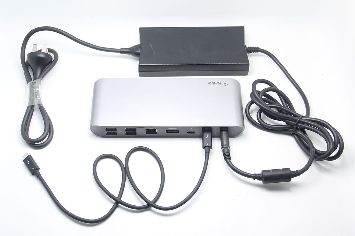 原装贝尔金belkin 雷电3扩展坞支持双4k 60hz 85瓦PD供电 F4U097 8K USB gen2