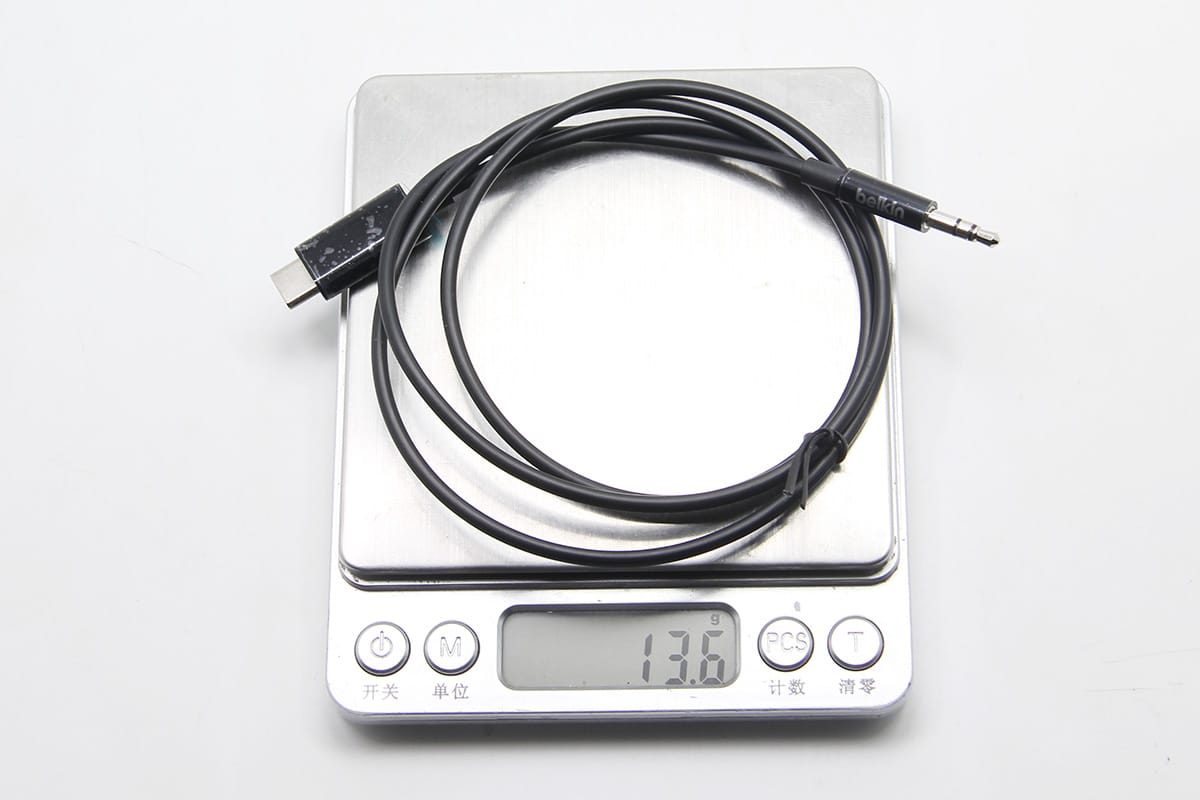 原装贝尔金belkin P-F7U079 AUX车载音频线type-c转音响功放c口转3.5mm耳机 喇叭