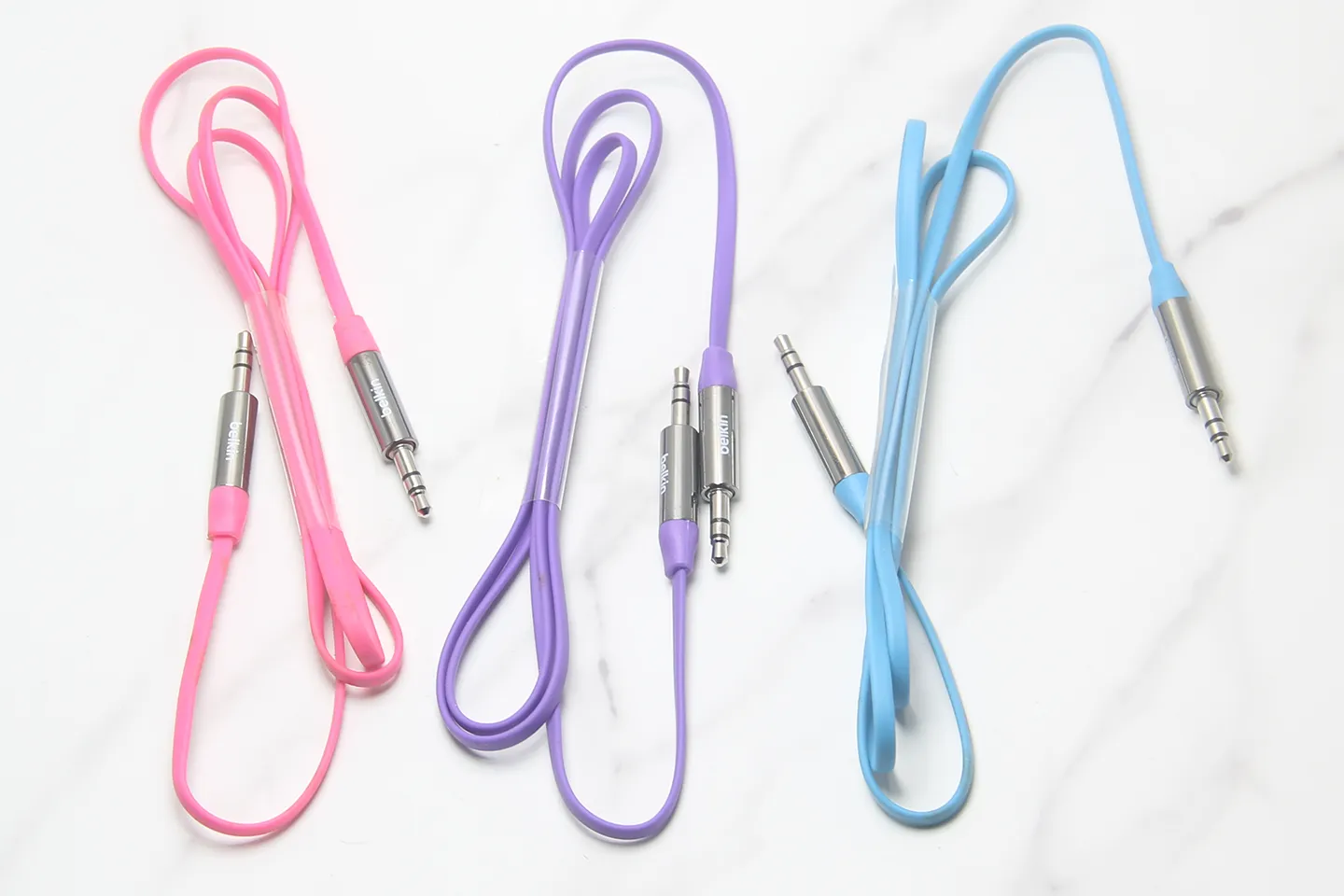 原装贝尔金彩色对录线 3.5mm对3.5mm AUX车载音频线耳机线音箱
