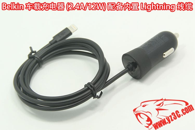原装贝尔金车载iphone手机充电器 车充2.4A电流12W充电器配备内置闪电线 适用于iphone5 5s 6 6s 原装贝尔金车载iphone手机充电器 车充2.4A电流12W充电器配备内置闪电线 适用于iphone5 5s 6 6s