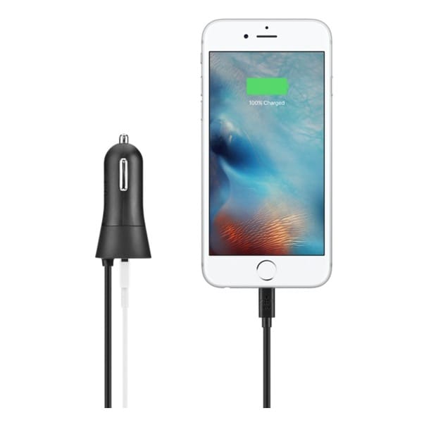 原装贝尔金车载iphone手机充电器 车充2.4A电流12W充电器配备内置闪电线 适用于iphone5 5s 6 6s 原装贝尔金车载iphone手机充电器 车充2.4A电流12W充电器配备内置闪电线 适用于iphone5 5s 6 6s