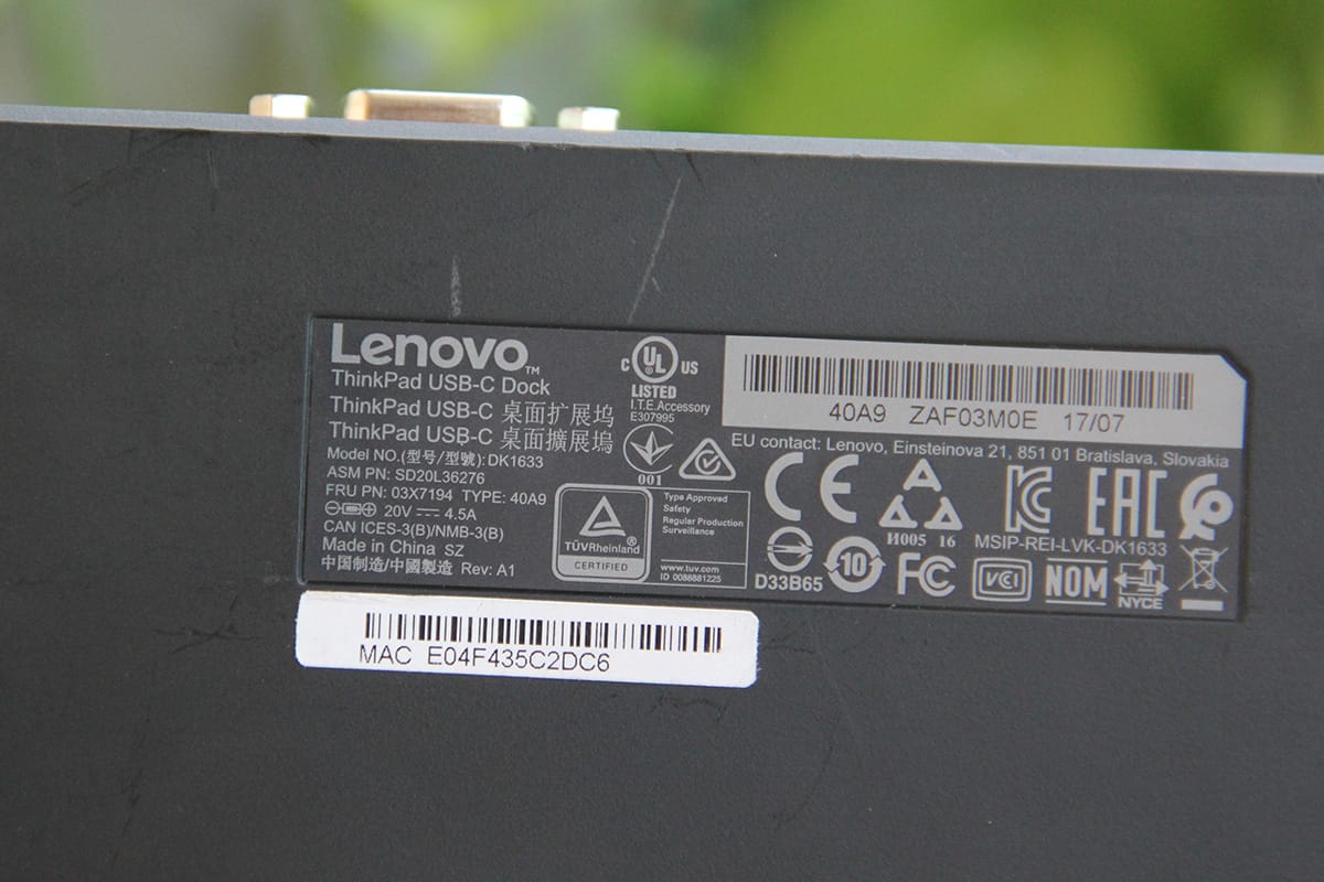 原装thinkpad type-c电脑扩展坞40A9 2017款X1YOGA T470 T570