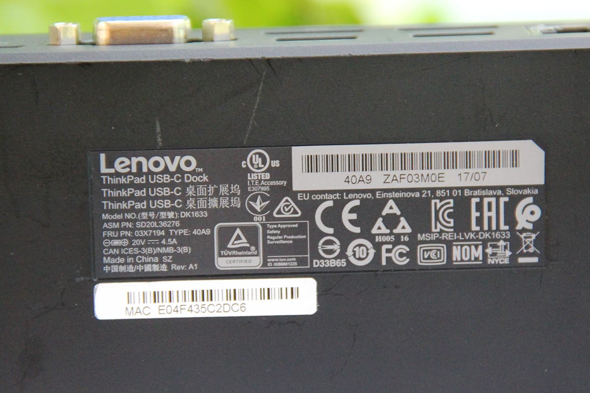 原装thinkpad type-c电脑扩展坞40A9 2017款X1YOGA T470 T570