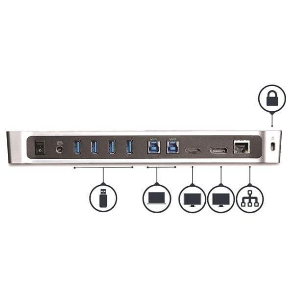 原装USB3.0 Docking 扩展坞Mac windows虫洞传输KVM 外接多屏 5个USB3.0 千兆网卡Station for Two Laptops 原装USB3.0 Docking 扩展坞Mac windows虫洞传输KVM 外接多屏 5个USB3.0 千兆网卡Station for Two Laptops