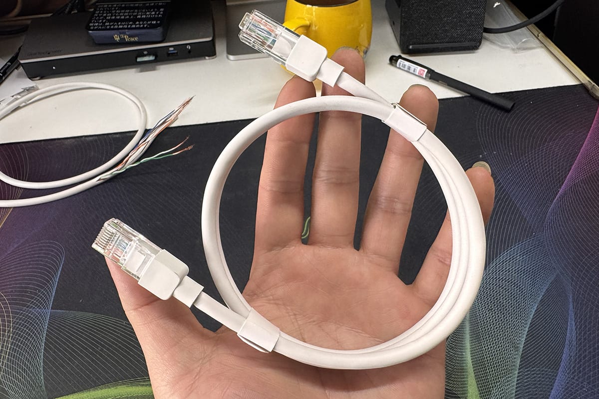 富士康出品超柔软白色千兆RJ45网线成品机制线高速宽带路由器交换机连接线