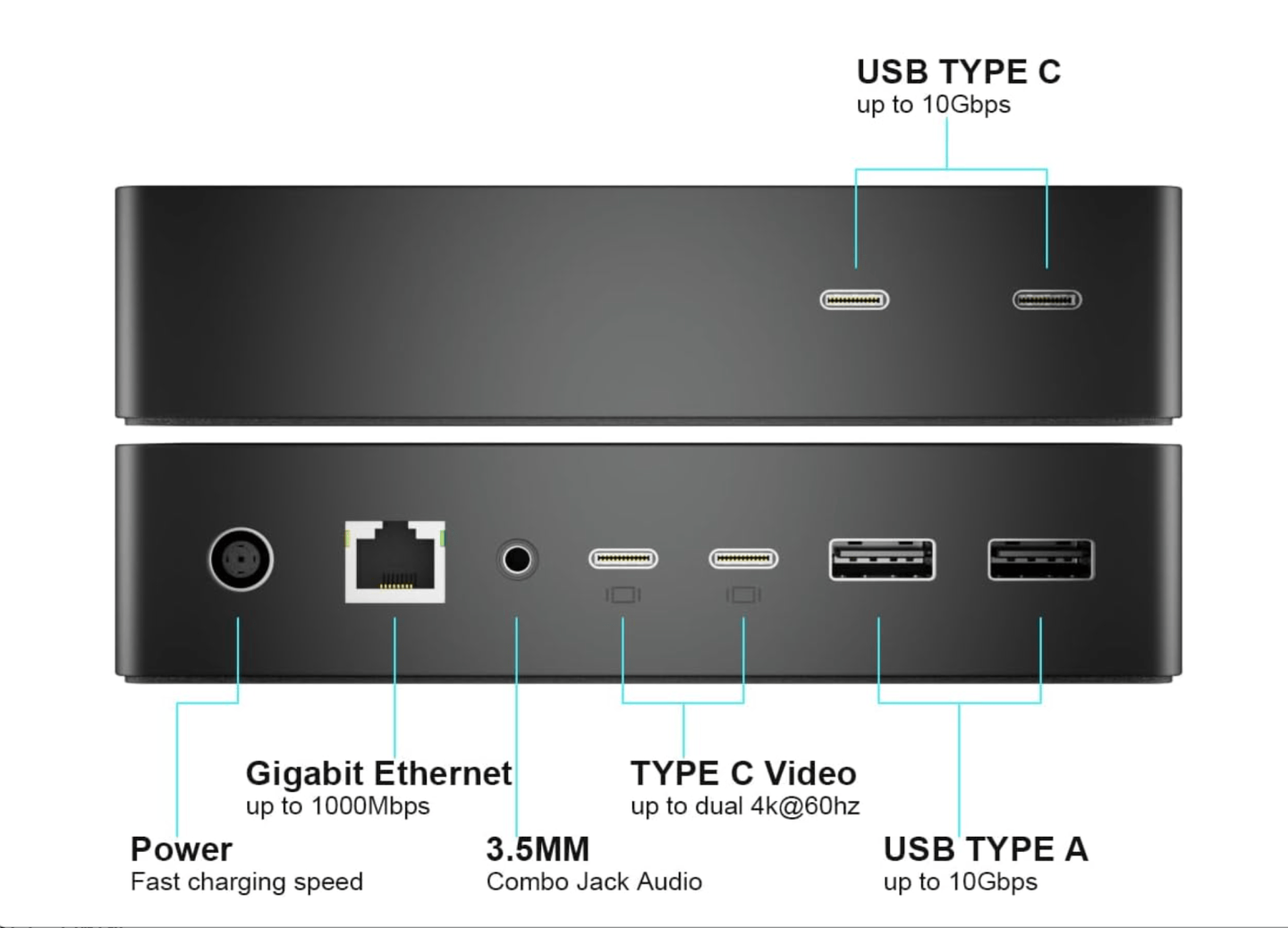 微软Surface dock 2代扩展坞 1917 go Book Laptop2平板电脑底座