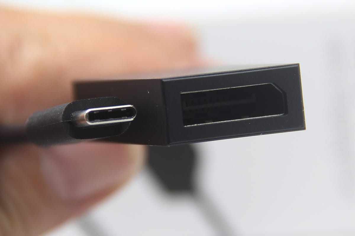 微软surface USB-C转DP雷电34全功能C手机平板外接DP显示器4k高刷 1859