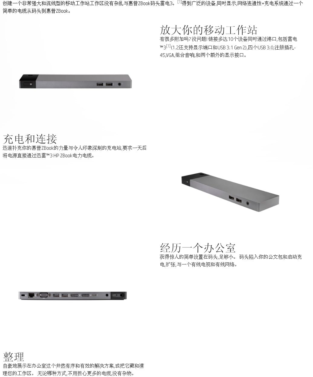 惠普elite 雷电3 thunderbolt 3 dock/hp zbook hstnn-cx01扩展坞