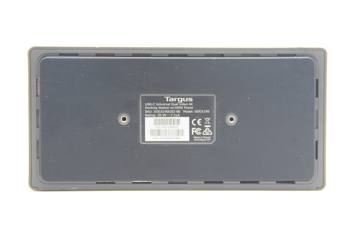美国泰格斯 targus DOCK190USZ 笔记本电脑外接双屏4K 60hz网卡100瓦PD供电通用扩展坞