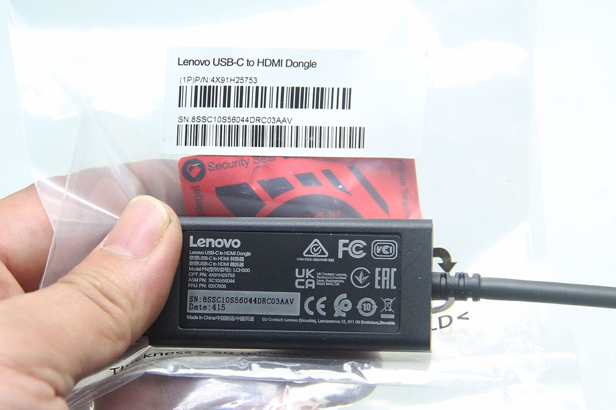 联想 03X7605 全功能USB-C雷电3 4转HDMI2.0b 4k 60hz手机平板电脑外接电视4X90R61022 GX90R61025 GX90R61026