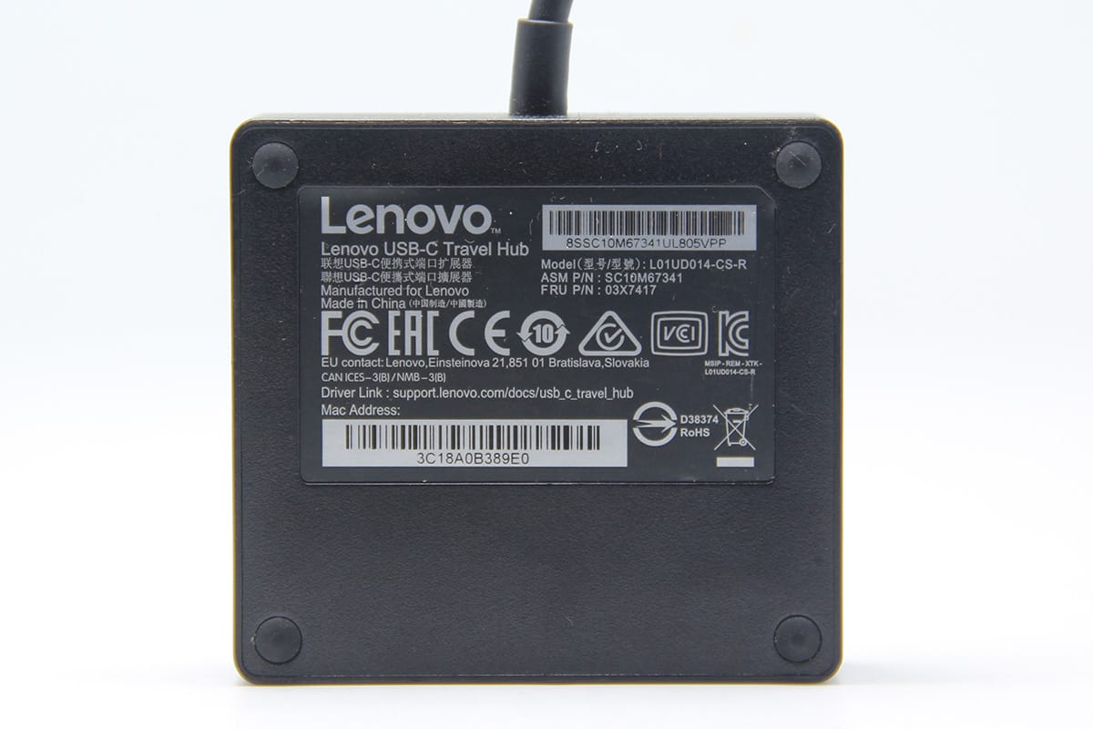 联想USB-C便携式端口扩展器travel hub 4X90M60793 USB转HDMI网口 联想USB-C便携式端口扩展器travel hub 4X90M60793 USB转HDMI网口