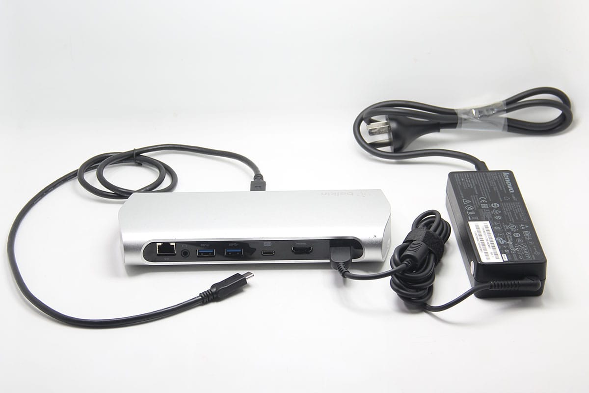 贝尔金belkin Express Dock HD F4U093 全功能C扩展坞PD 60瓦供电扩USB3.0 HDMI 耳机3.5mm 千兆网卡