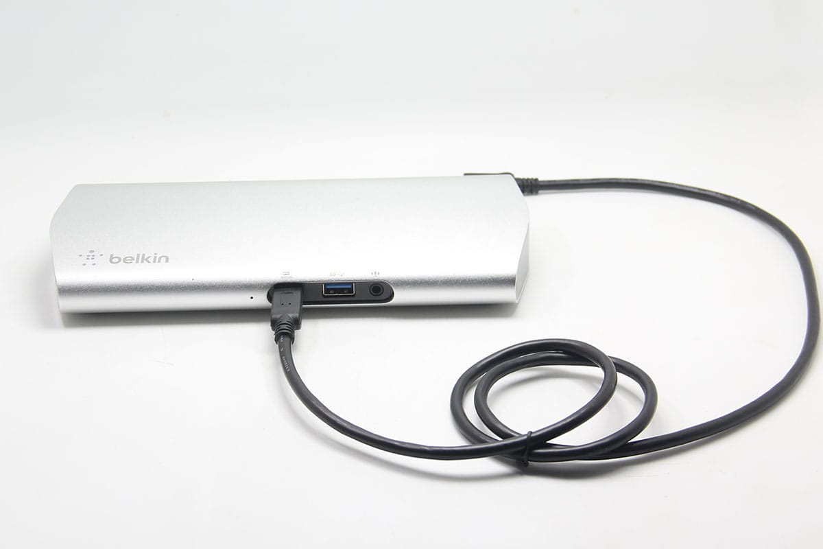 贝尔金belkin Express Dock HD F4U093 全功能C扩展坞PD 60瓦供电扩USB3.0 HDMI 耳机3.5mm 千兆网卡