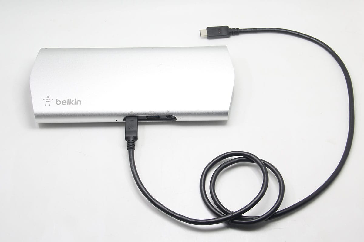 贝尔金belkin Express Dock HD F4U093 全功能C扩展坞PD 60瓦供电扩USB3.0 HDMI 耳机3.5mm 千兆网卡