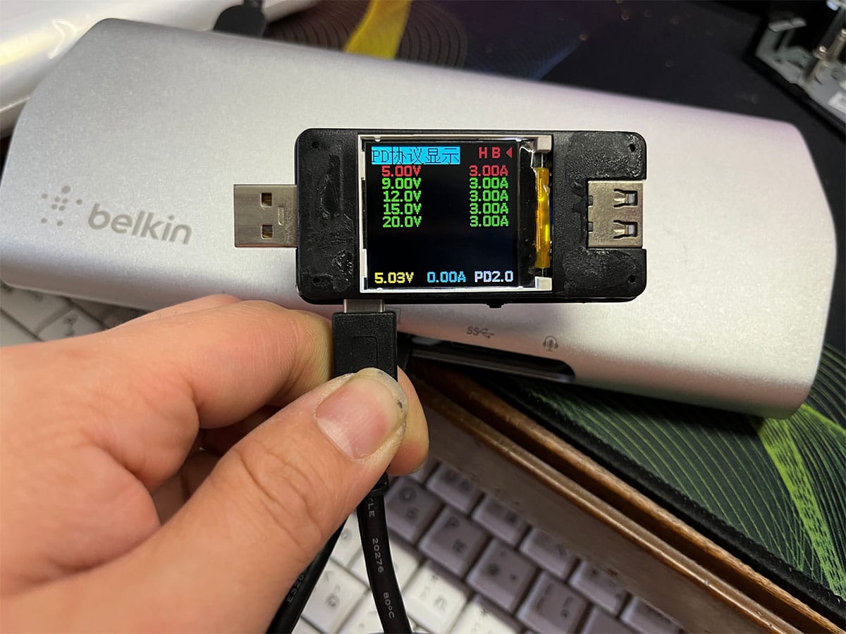 贝尔金belkin Express Dock HD F4U093 全功能C扩展坞PD 60瓦供电扩USB3.0 HDMI 耳机3.5mm 千兆网卡