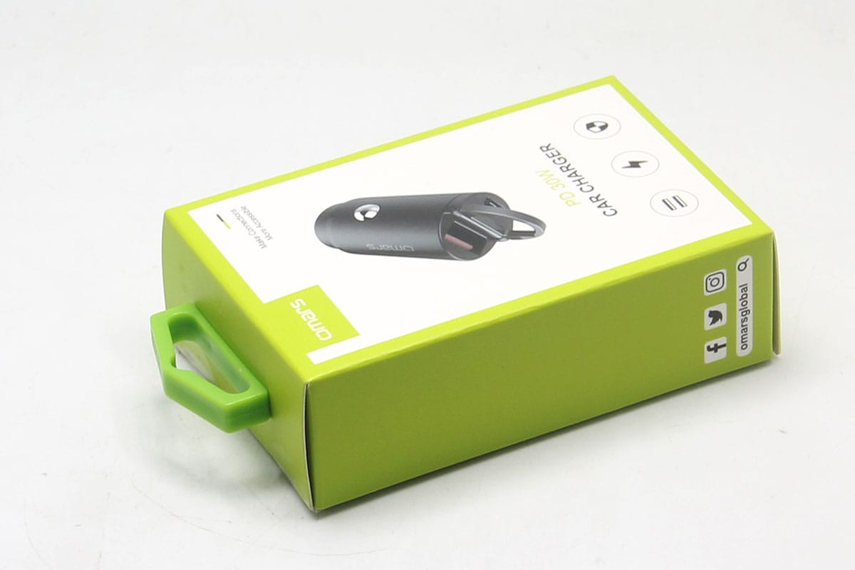 OMARS 铝合金外壳便携小巧PD30瓦点烟器车充手机快速充电协议全兼容华为/苹果/三星/LG等等