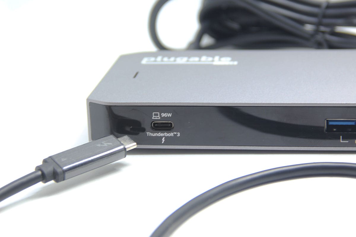 Plugable TBT3-UDC3 兼容雷电USB4全功能C扩展坞96瓦PD双4k Gen2 10G Mac