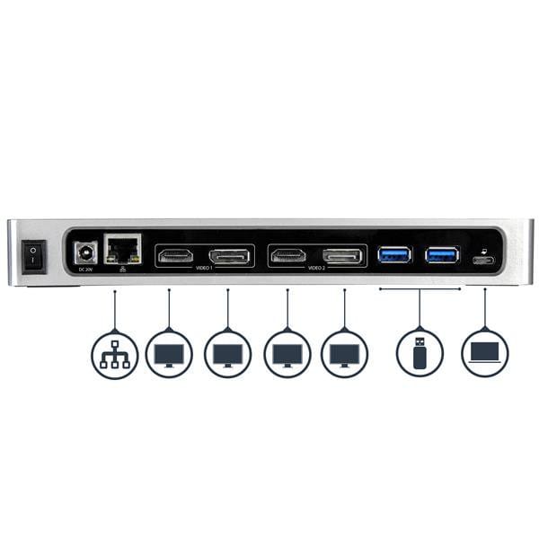 StarTech.com DK30A2DH type-c扩展坞win Mac电脑DOCK Dual-4K Docking Station with 6 x USB 3.0 Ports