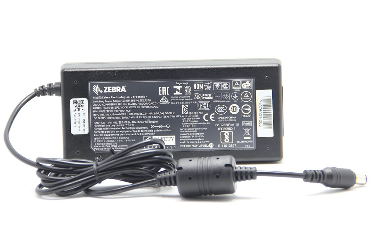Zebra 斑马 Adapter 标签打印机75W电源适配器 FSP075-RAAN2 24V3.125A Zebra 斑马 Adapter 标签打印机75W电源适配器 FSP075-RAAN2 24V3.125A