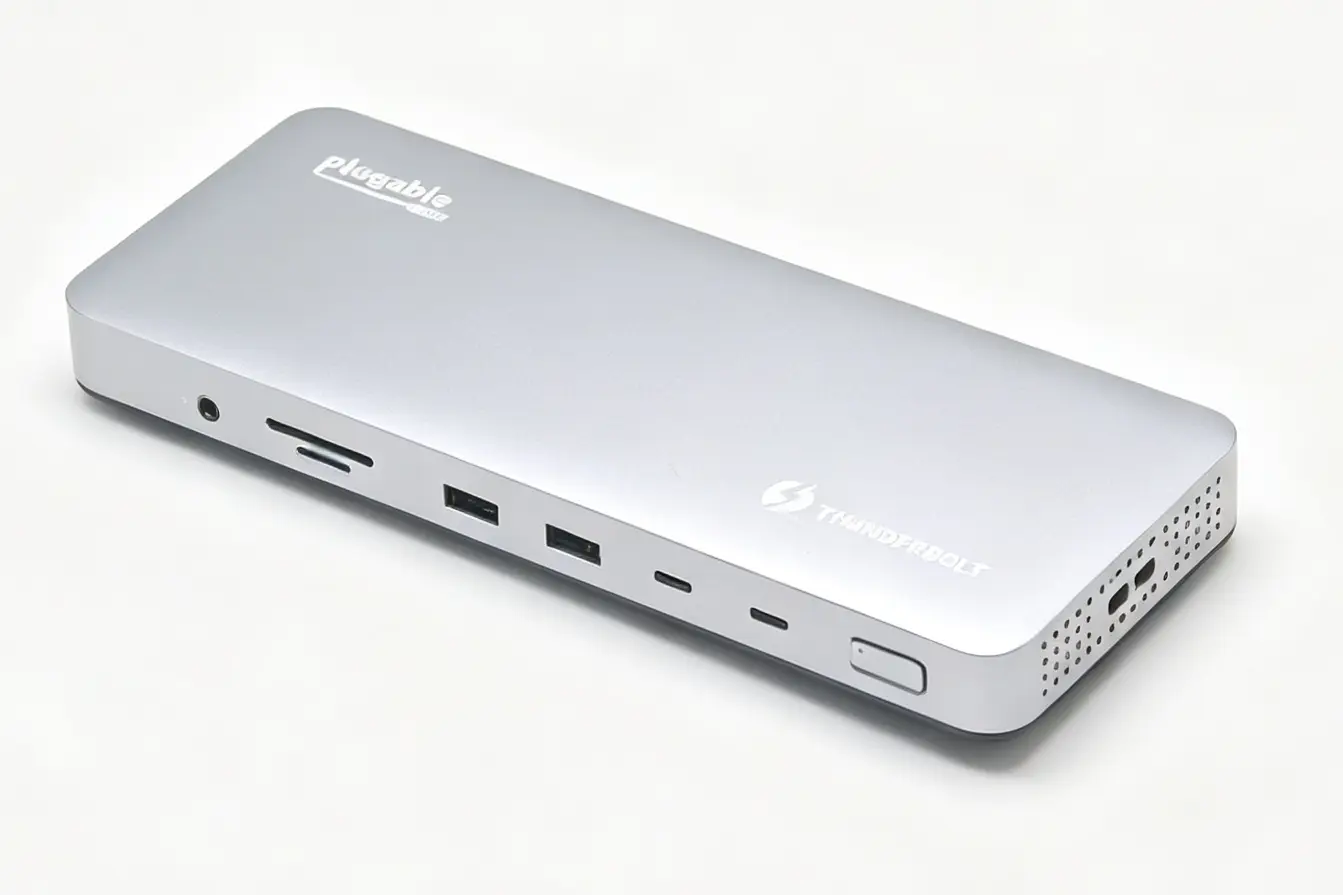 Plugable 雷电4扩展坞TBT-UDM Win/Mac电脑外扩双HDMI2.0 4K60hz or 8K /SD 96瓦PD 多接口Gen2