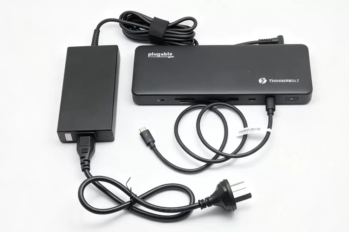 Plugable 雷电4扩展坞TBT4-UD5 苹果笔记本/Thinkpad/XPS等电脑外扩双HDMI2.0 4k 60hz/SD卡 96瓦PD供电